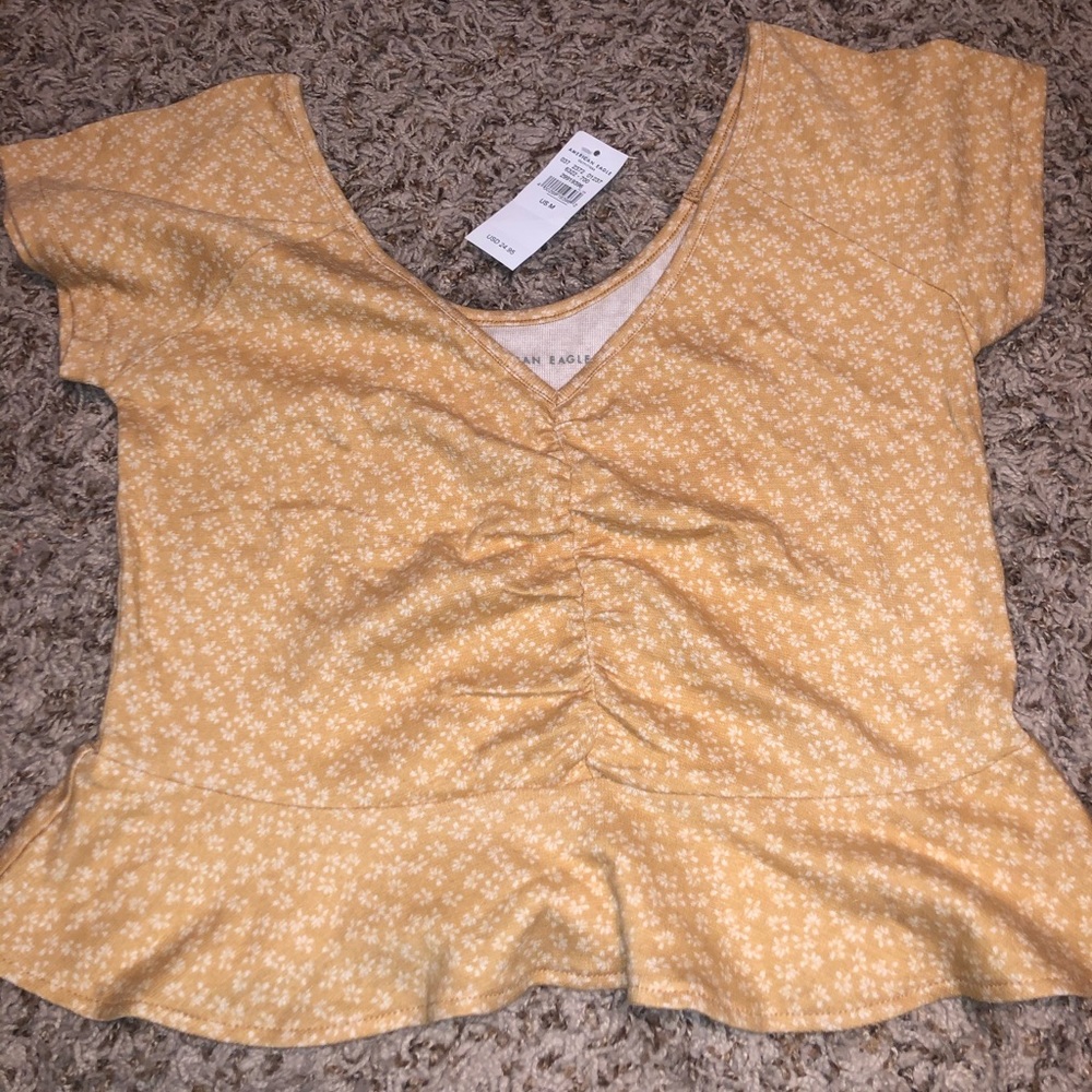 American Eagle yellow top